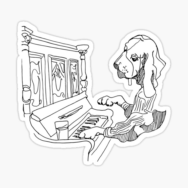 Honky Tonk Hound Dog Sticker