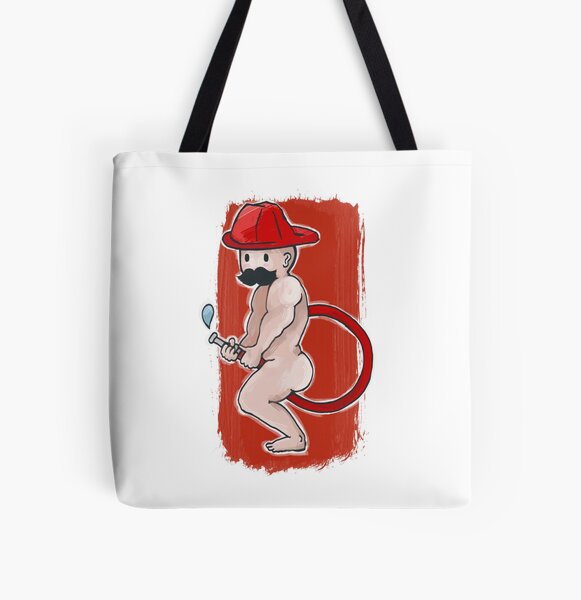 Fireman All Over Print Tote Bag