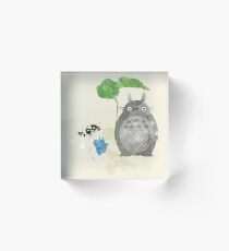 My Neighbor Totoro Giclee Vintage Digital Art Acrylic Block