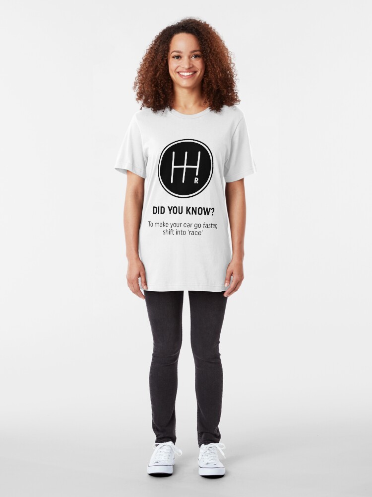 Alternate view of Did you know reverse design Slim Fit T-Shirt
