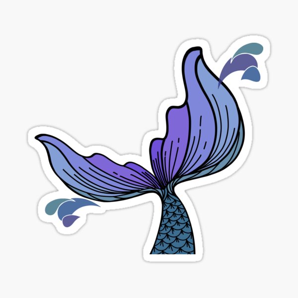 Sticker: Lila Meerjungfrau Schwanz | Redbubble