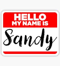 My Name Is... Sandy - Names Tag Hipster Sticker & Shirt Sticker