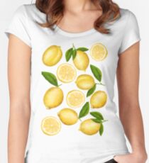 Luscious Lemons Women's Fitted Scoop T-Shirt