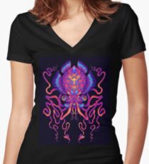 Céphalopode T-shirt col V femme