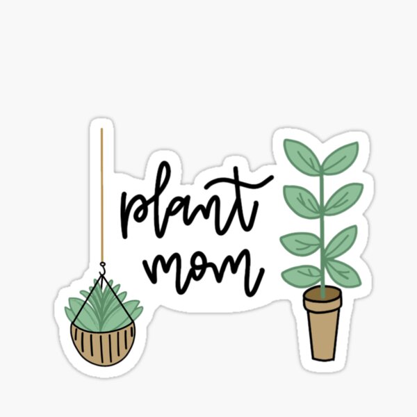 Plant Mom Sticker with Succulents