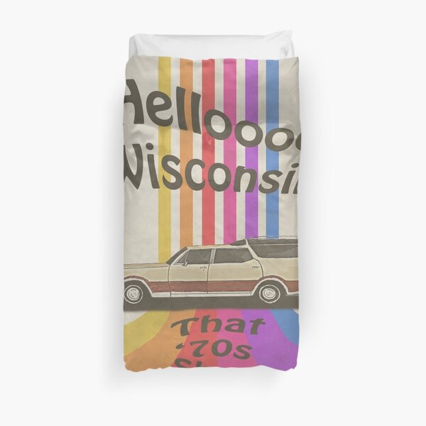 Hello Wisconsin Duvet Cover