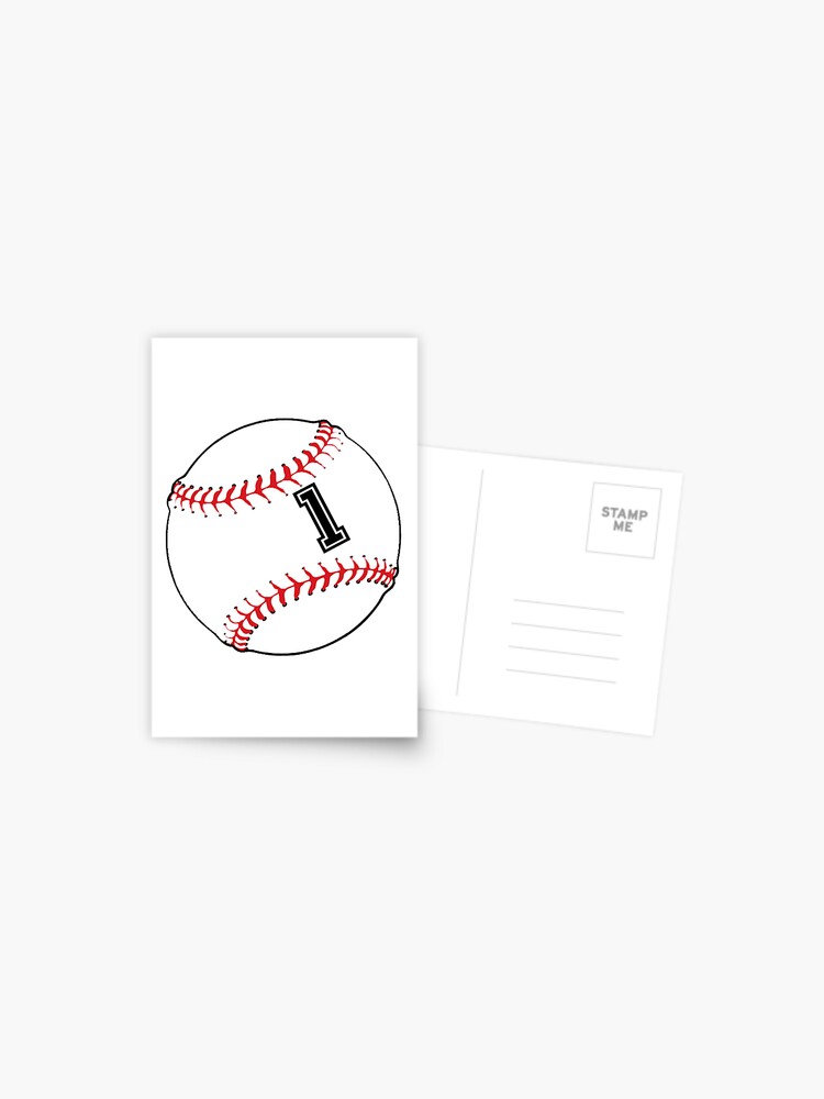 Postal Baseball Player Jersey No 1 Back Number 1 Ball Sport Sticker Gift De Theshirtinator Redbubble