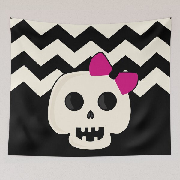 Item preview, Pretty in Pink Chevron Skull designed and sold by umeimages.