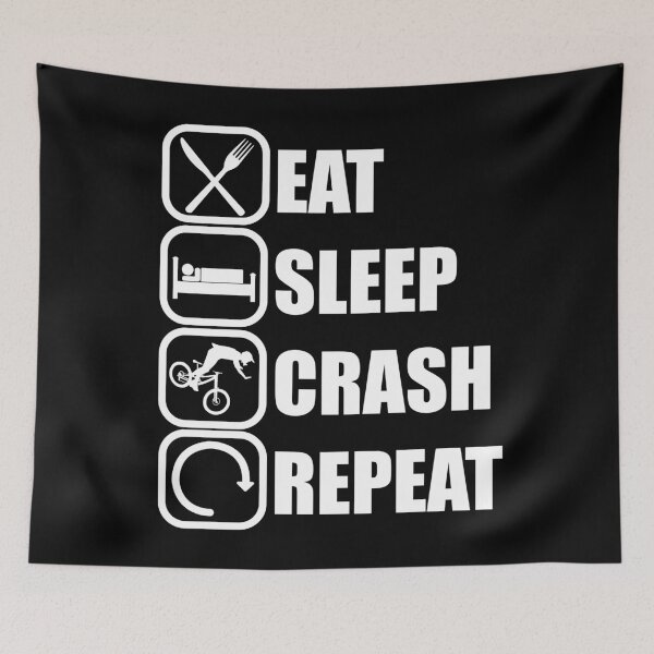 Item preview, Eat Sleep Crash Repeat MTB / Mountain Biking Design designed and sold by wilsonphotos.