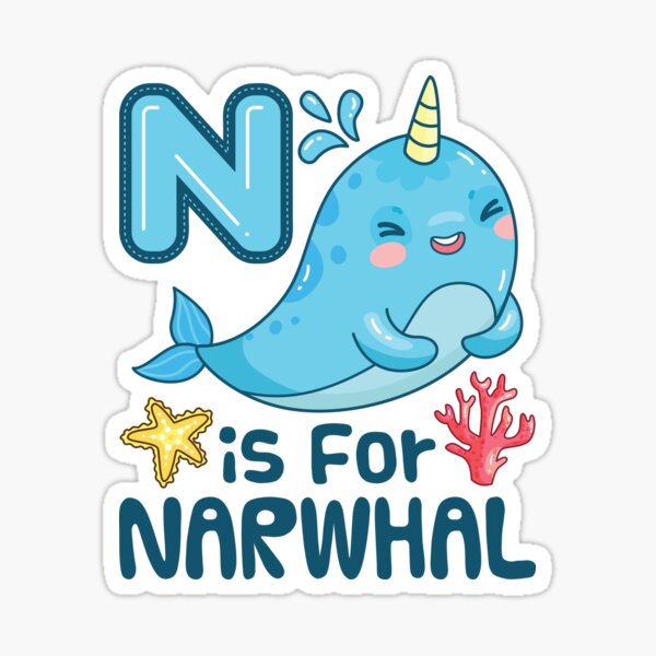 N Is For Narwhal Sticker
