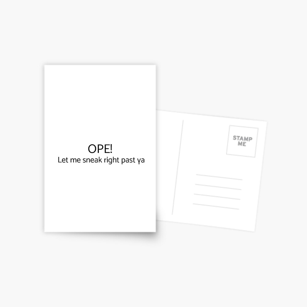 Ope Definition Postcard