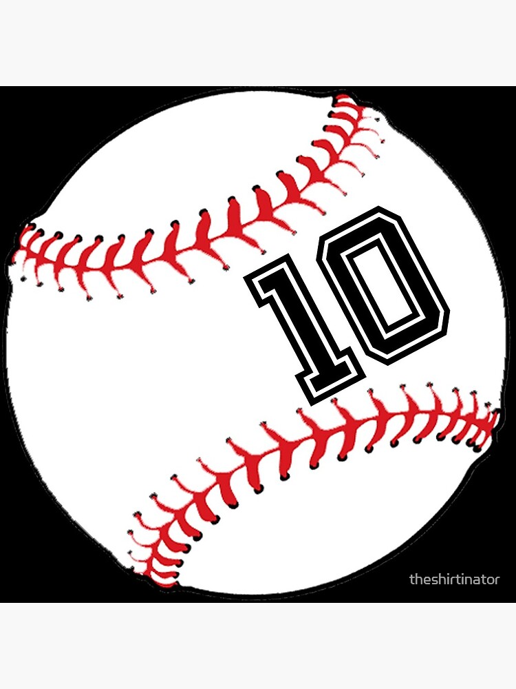 Baseball Player Jersey No 10 Back Number #10 Ball Sport Sticker Gift  Sticker for Sale by theshirtinator
