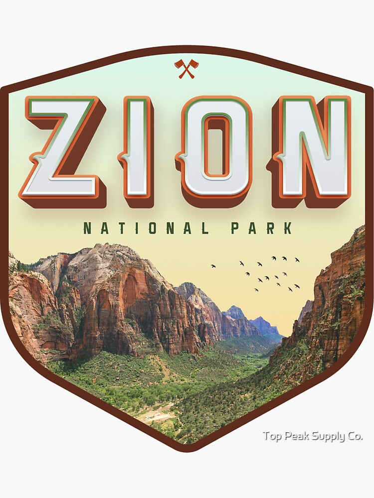 "Zion National Park" Sticker for Sale by hparc Redbubble