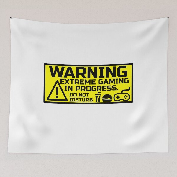 Item preview, Warning Extreme Gaming in Progress Computer and Console Gaming Design designed and sold by chriswilson111.