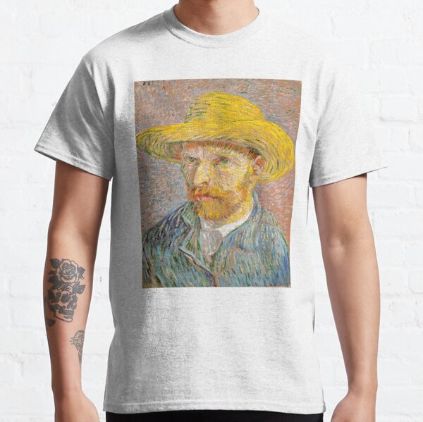 Self-Portrait with a Straw Hat, Vincent van Gogh Large organic tote bag 