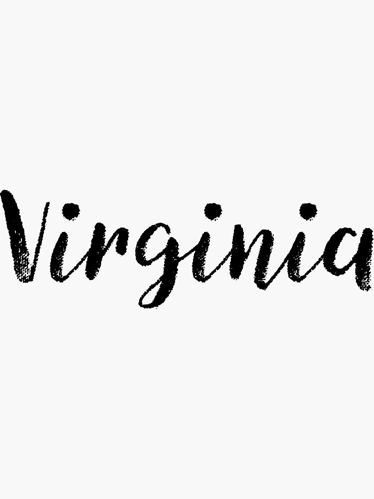 Virginia Name Stickers Tees Birthday Sticker For Sale By Klonetx