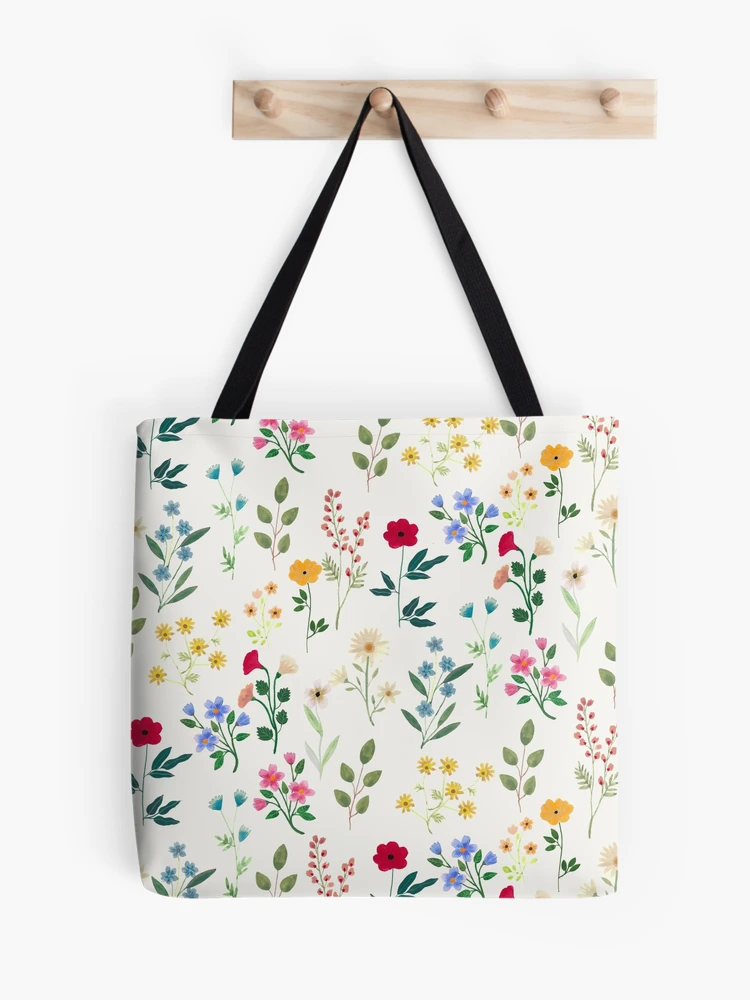 Floreale Tela Tote Bag Botanica Shopping Bag Estetico Fiore Tote