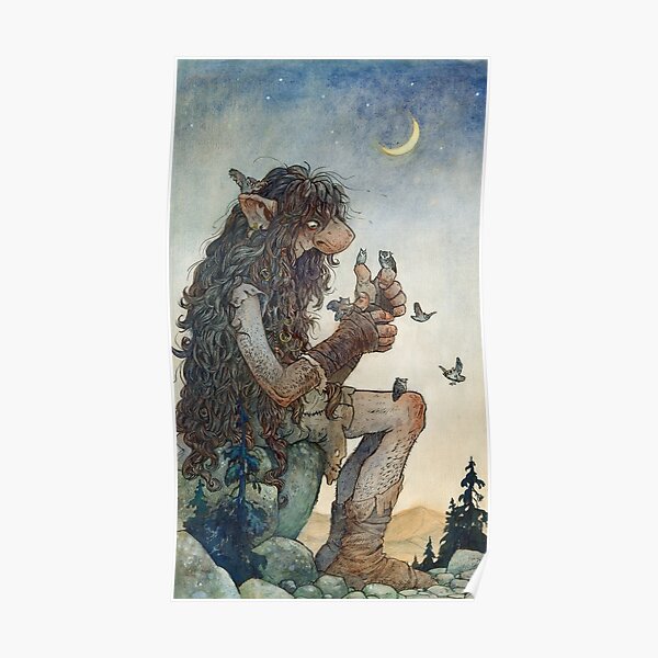 Giantess and her Owls Poster