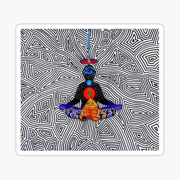 Psychedelic meditiation Sticker