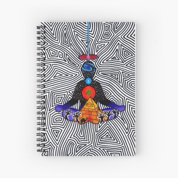 y atrapar las vibraciones de un monje psicodélico en un viaje a través de sí mismo. Cuaderno de espiral