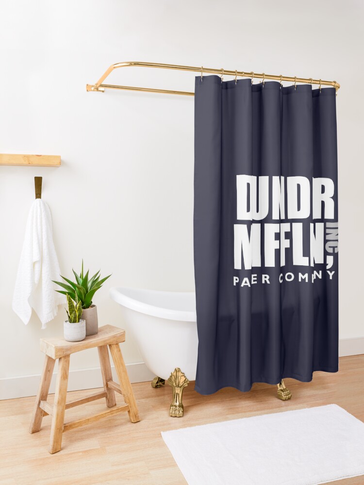 Alternate view of The Dunder Office Mifflin Inc. Design, T-Shirt, tshirt, tee, jersey, poster, Original Funny Gift Idea, Dwight Best Quote From Shower Curtain