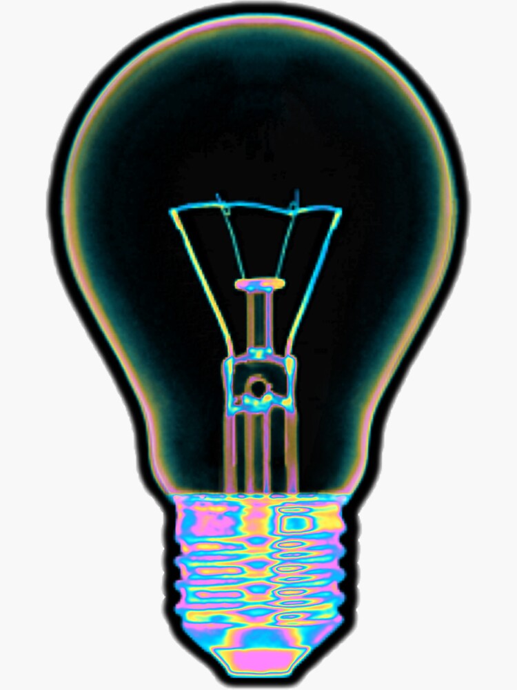 Thumbnail 3 of 3, Sticker, Holo Light Bulb designed and sold by dinaaaaaah.