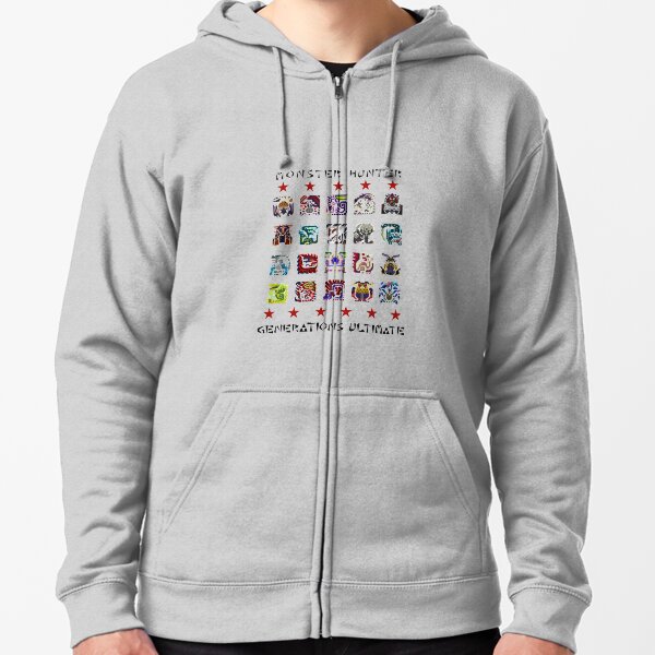 Monster Hunter Generations Ultimate 'Deviants' Design Zipped Hoodie