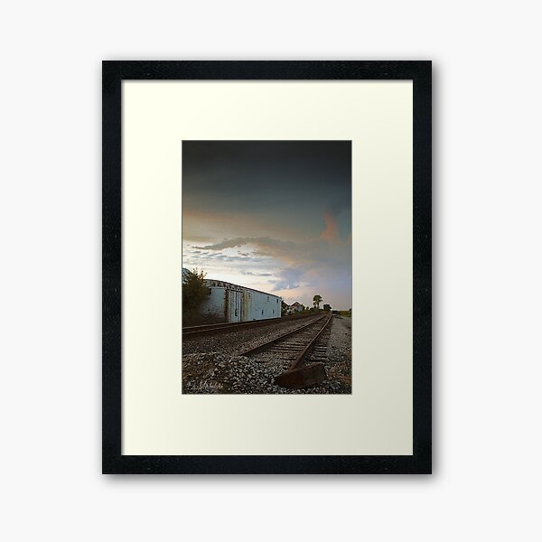 The end of the rail line Framed Art Print