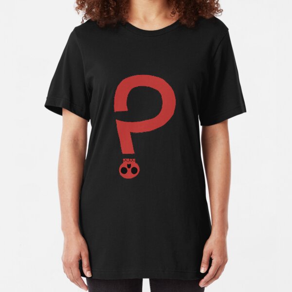 skull question mark... Slim Fit T-Shirt