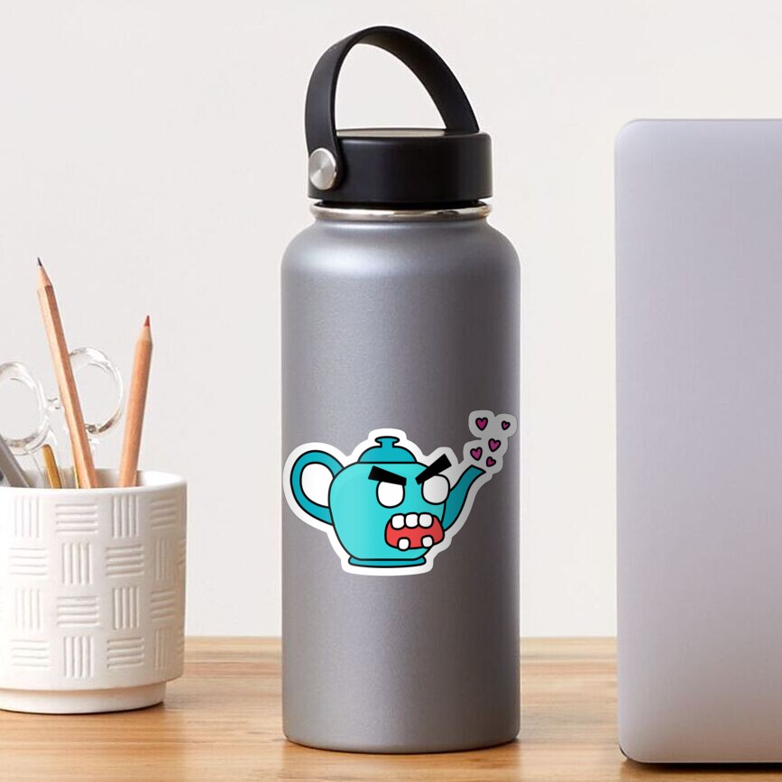 angry zombie teapot Sticker