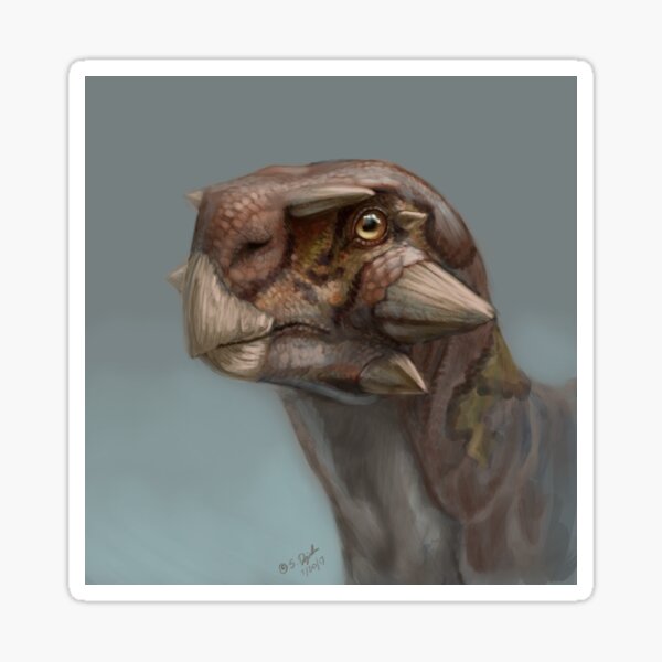 Tiny Psittacosaurus Portrait Sticker