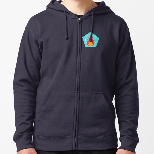 Bright Fire Zipped Hoodie