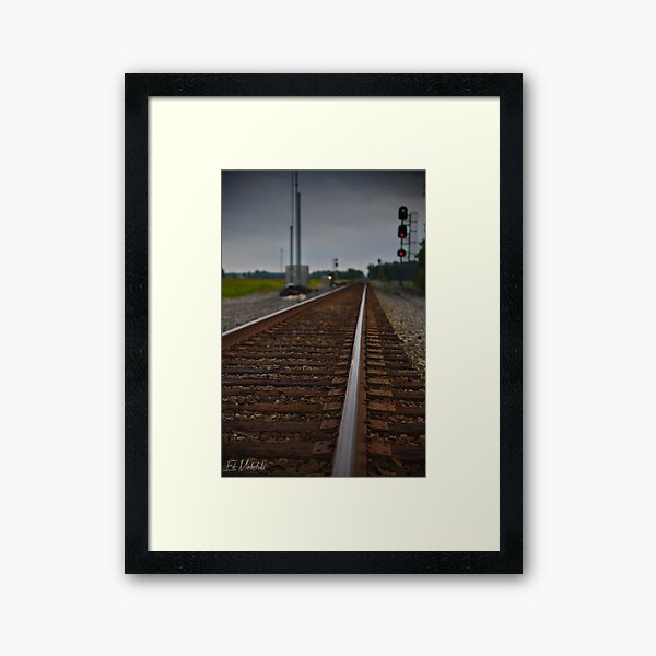 The signals of the track Framed Art Print
