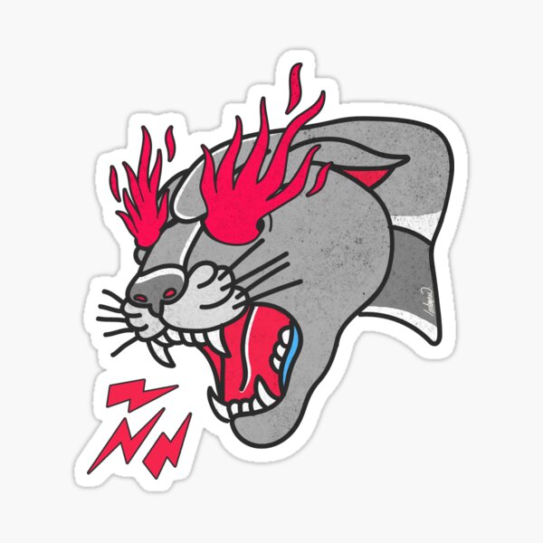 Panther Flame Sticker
