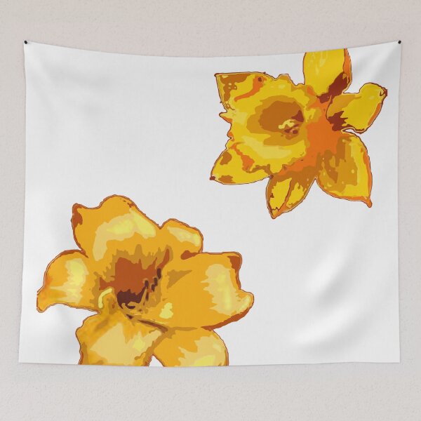 Item preview, two golden flower drawing designs designed and sold by julieiluj.