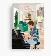 Call Me By Your Name Drawing - Elio playing the Piano Canvas Print
