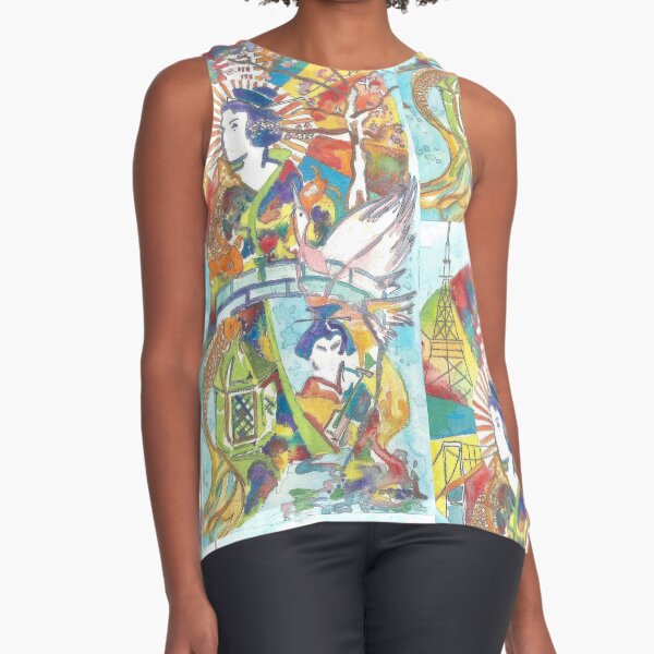 Japan in abstract Sleeveless Top
