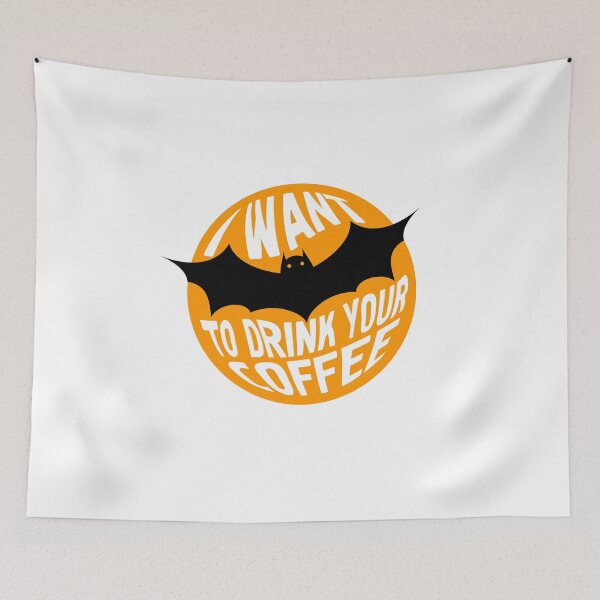 Item preview, Funny Halloween Black Bat Message designed and sold by -WaD-.