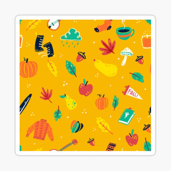 Autumn is my Happy Place Pattern Sticker