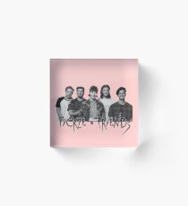 fickle friends group photo with text Acrylic Block