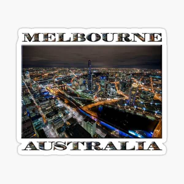 City Lights (poster on white) Sticker