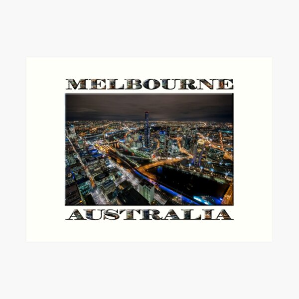 City Lights (poster on white) Art Print