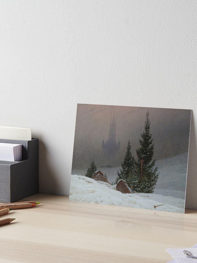 Winterlandschaft Winter Landscape 1811 By Caspar David Friedrich Art Board Print By Edsimoneit Redbubble