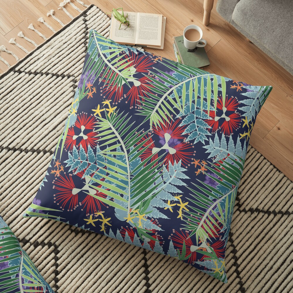 Leafy NZ Floor Pillow