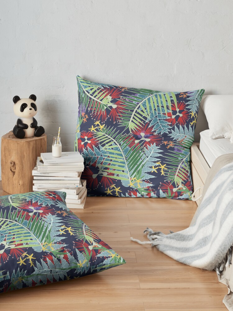 Alternate view of Leafy NZ Floor Pillow