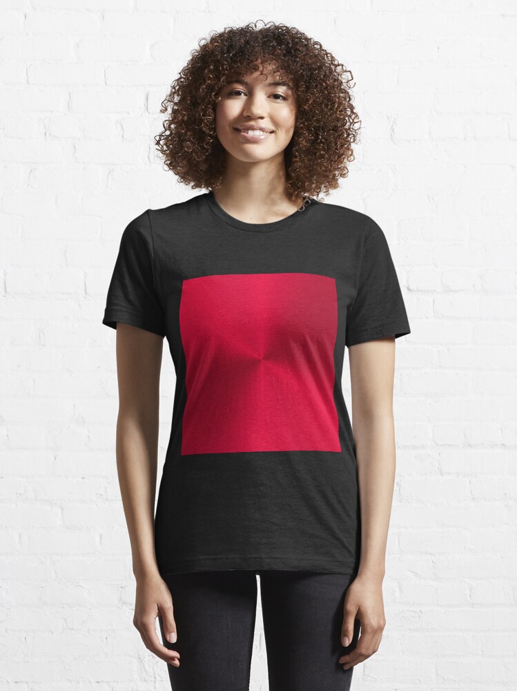 red metallic shirt