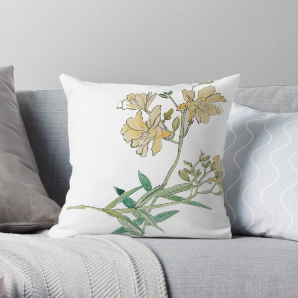 Watercolour flower Throw Pillow