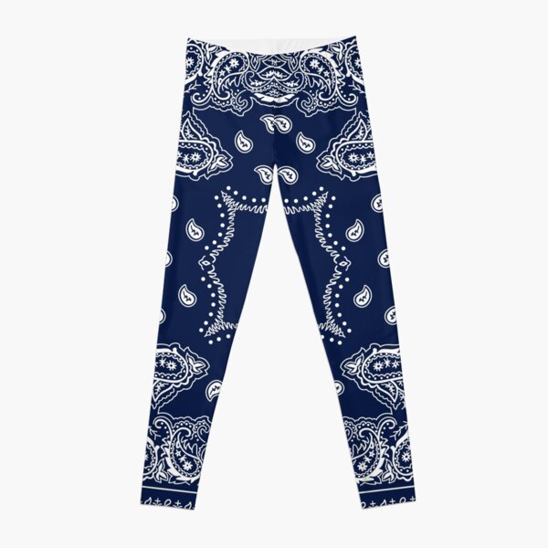 Blue top bandana leggings