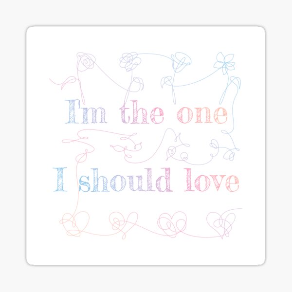 "BTS Epiphany I'm The One I Should Love - Love Yourself Gradient (White ...