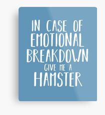Funny Hamster Lover Shirt Gift for Men Women Kids Metal Print